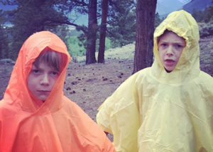 Larson kids complaining in the rain